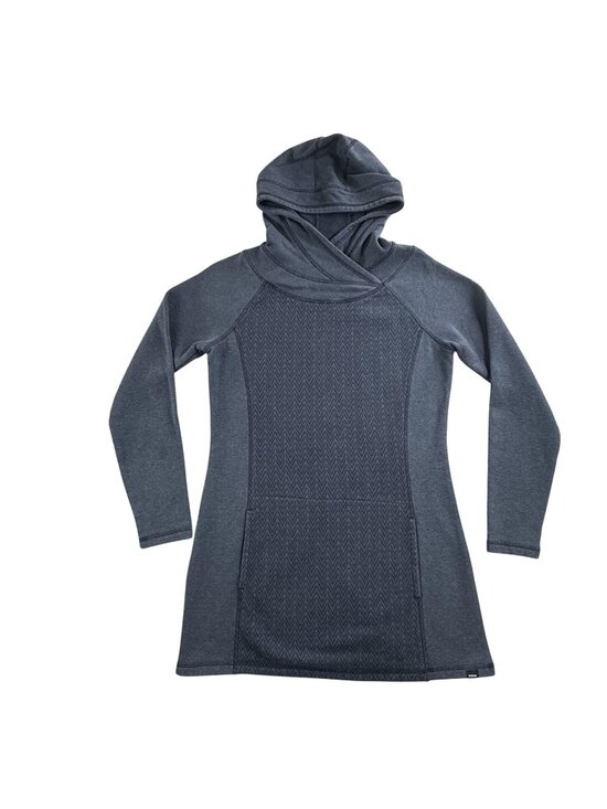 Prana Other - PrAna Hoodie Mens Medium Blue Herringbone Tunic High Neck Pullover Knit Pockets
